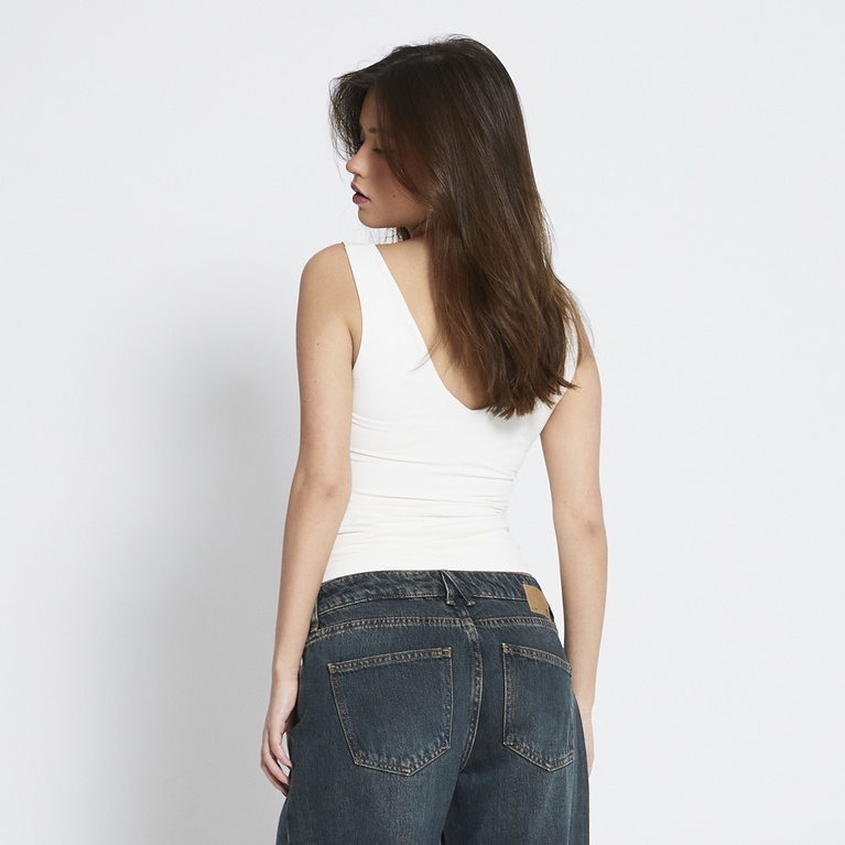 Shape tank top "Cecile" Off white